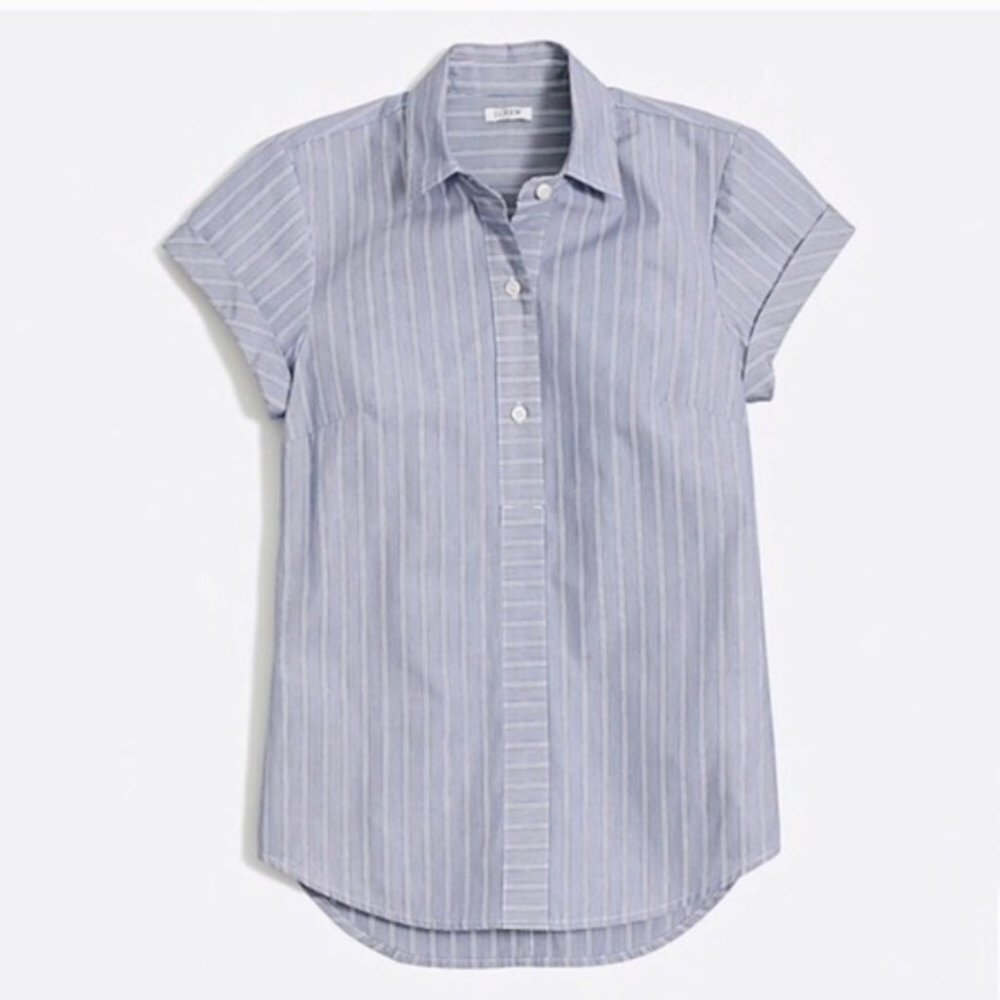 J Crew | striped popover top